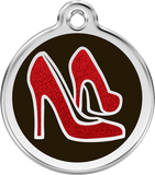 Red Dingo Glitter Enamel Tag Red Shoe