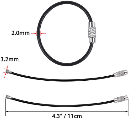 Stainless Steel Wire Ring Cable - Black