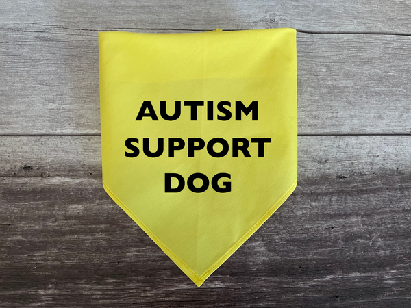 Autism Support Dog Bandana - Tie on