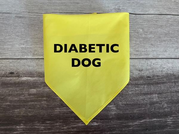 Diabetic Dog Bandana - Tie on