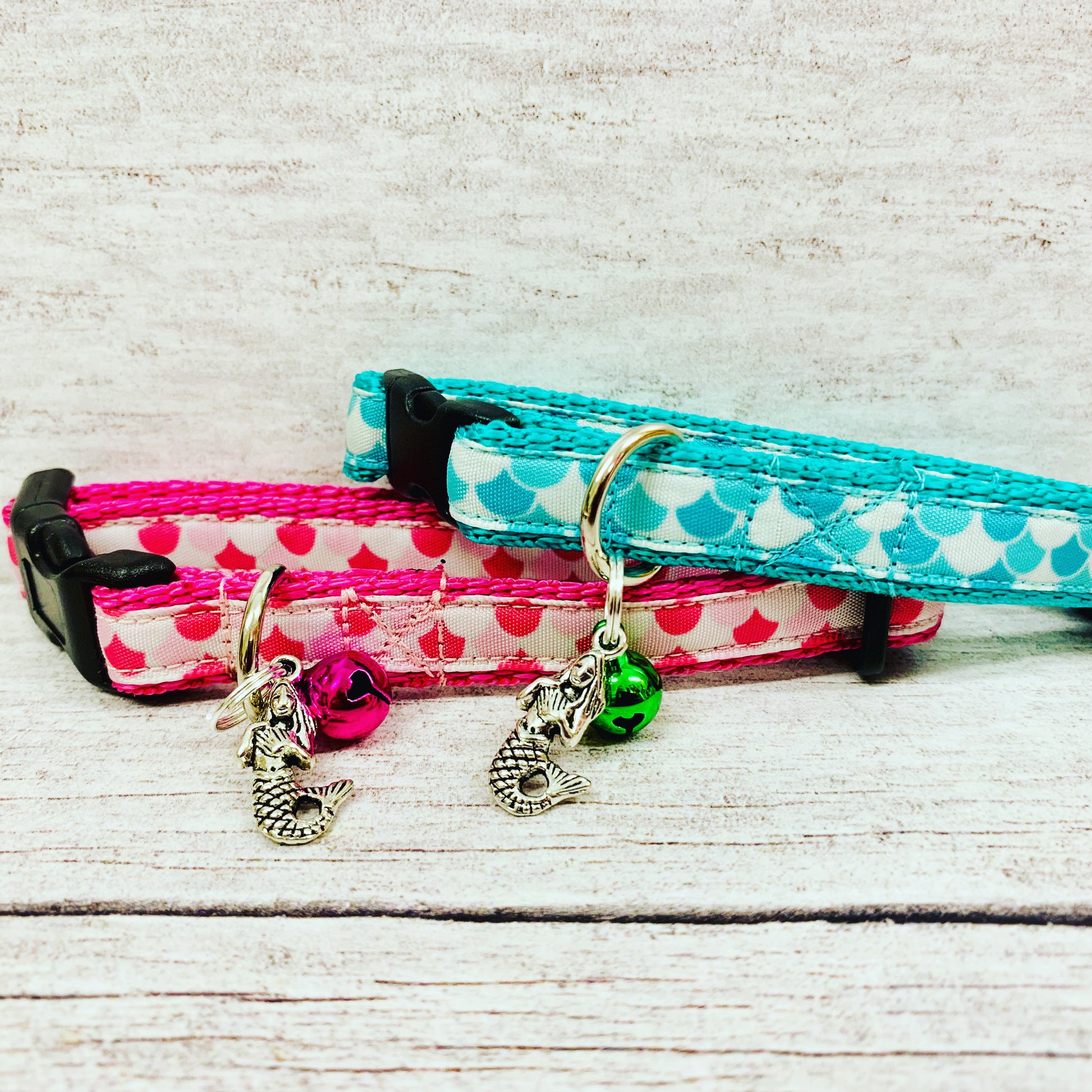 Mermaid Scales Print Cat Collar - Handmade in the UK | Dottie's Pet Boutique