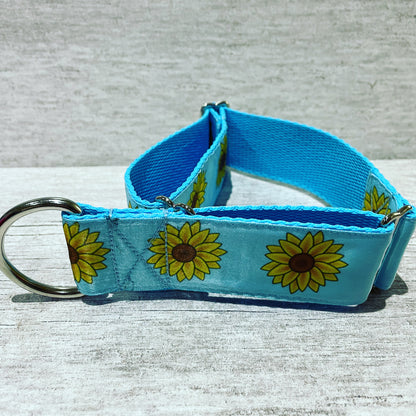 Blue Sunflower Heads Dog Collar - View 6 | Dottie's Pet Boutique