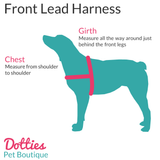 Blind Dog Ribbon Print Front Lead Harness