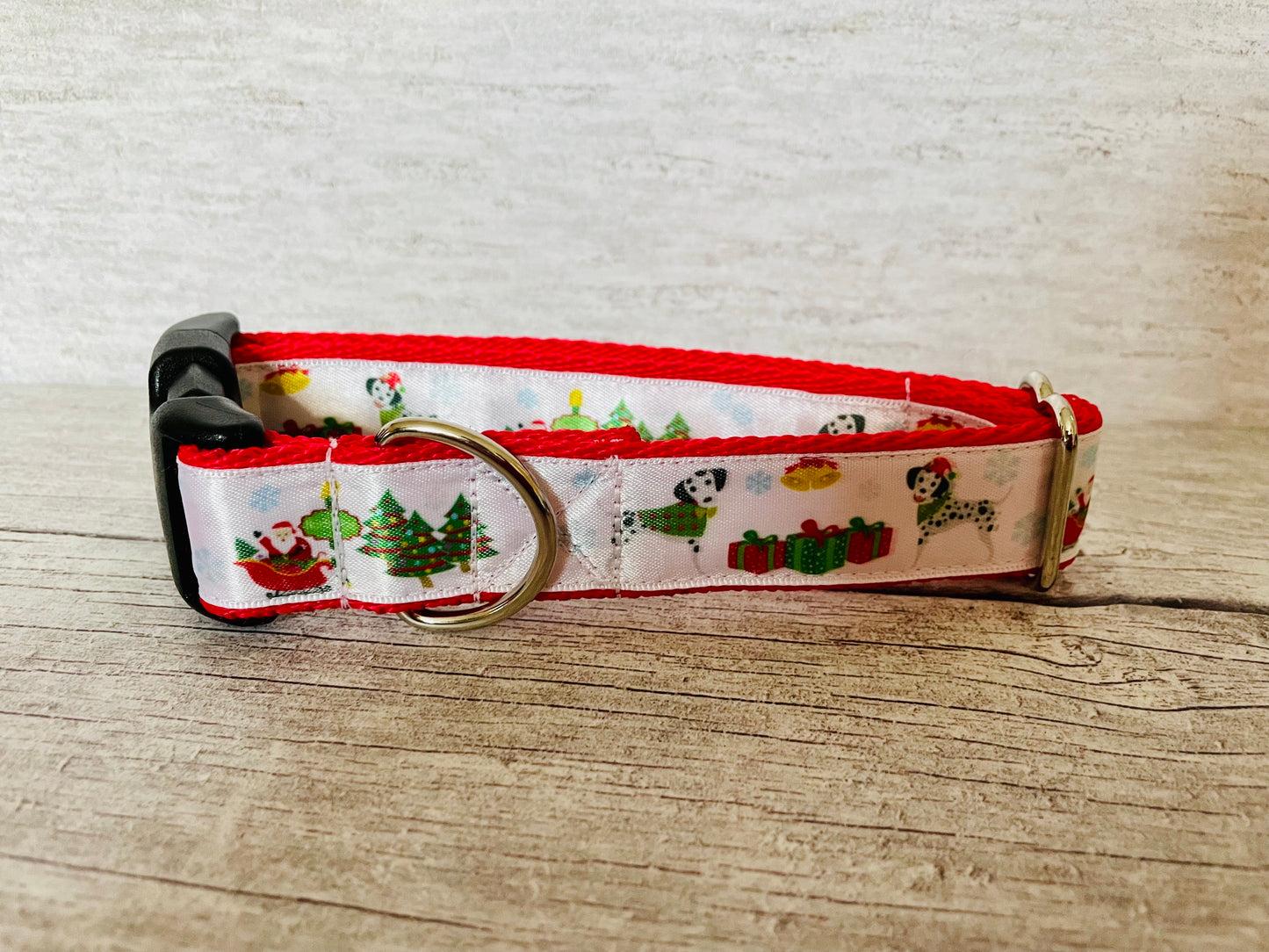 Dalmatian Christmas Themed Dog Collar - View 4 | Dottie's Pet Boutique