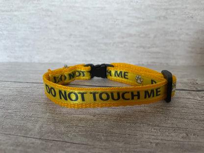 Do Not Touch Me Cat Cat Collar - View 2 | Dottie's Pet Boutique