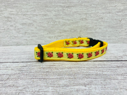 Roses Floral Flower Cat Collar - View 2 | Dottie's Pet Boutique