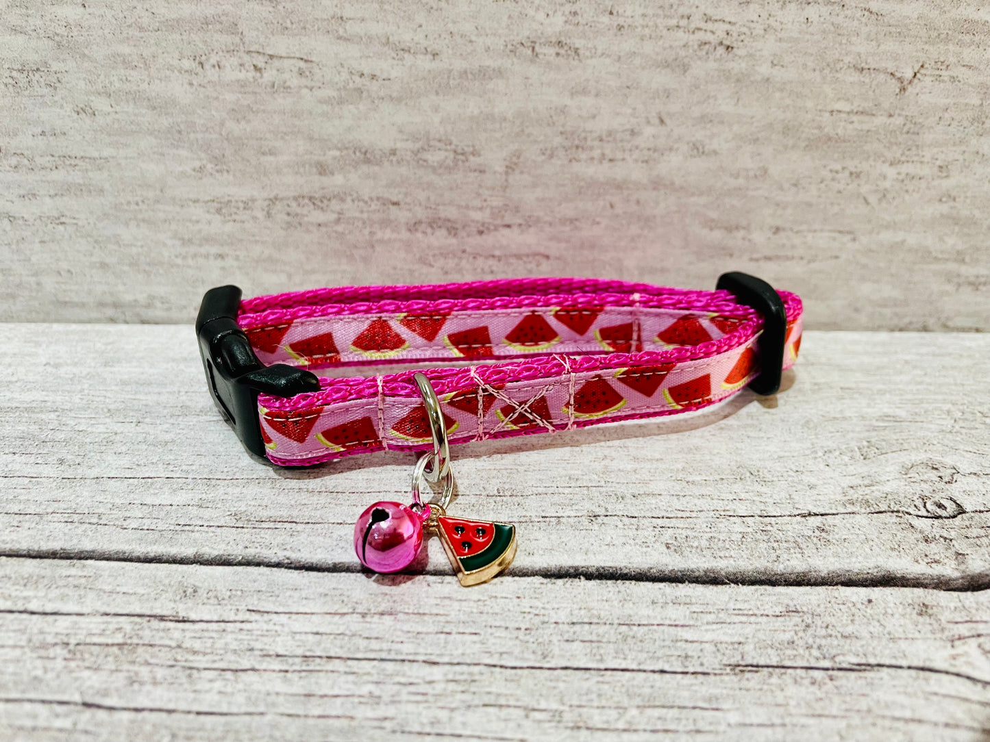 Watermelon Inspired Cat Collar - View 7 | Dottie's Pet Boutique