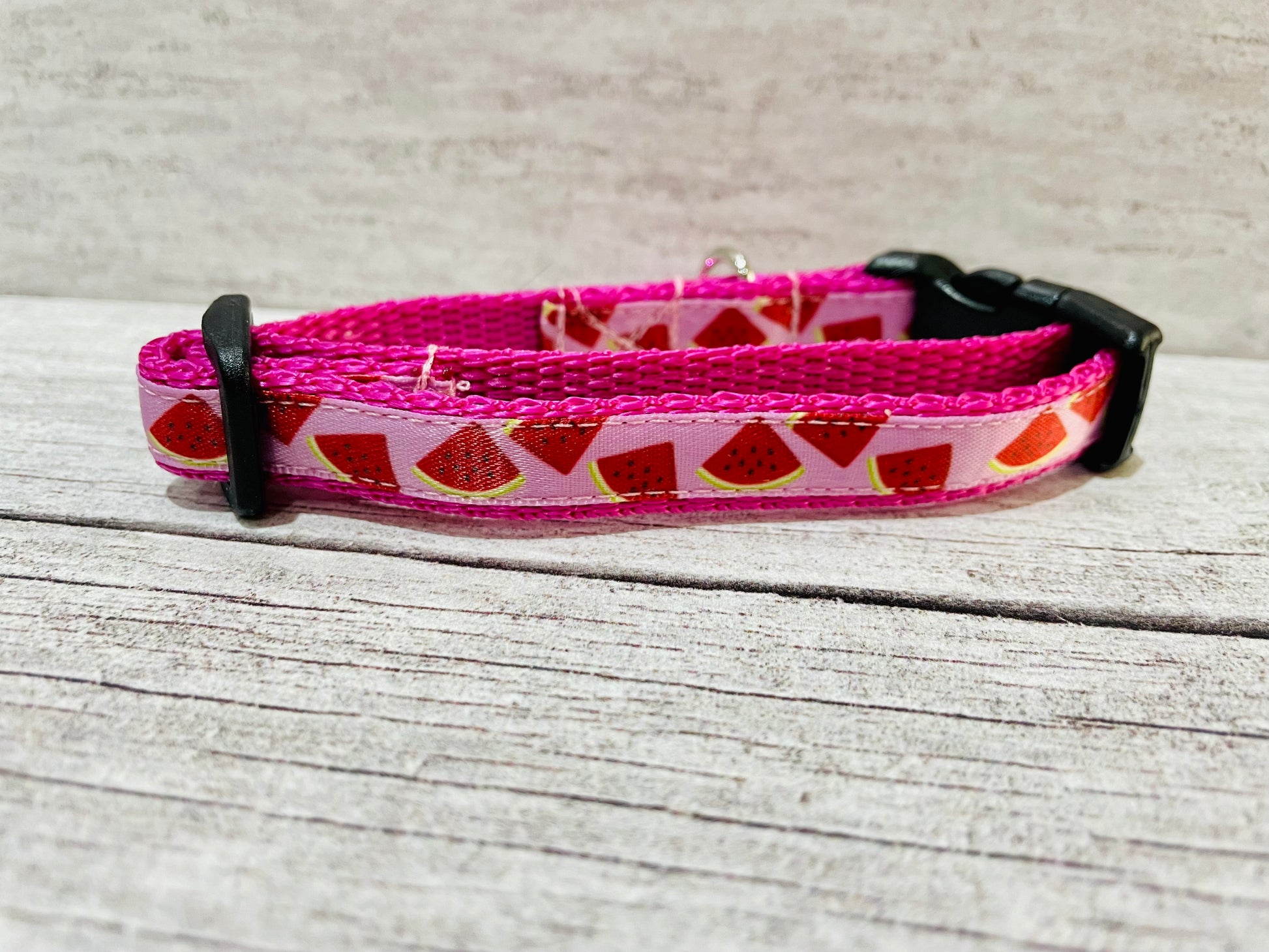 Watermelon Inspired Cat Collar - View 8 | Dottie's Pet Boutique