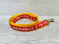 Red Ribbon Nervous Dog Ribbon Lead/Leash