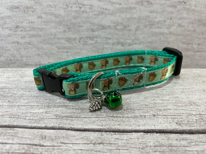 Squirrel Acorn Inspired Cat Collar - View 2 | Dottie's Pet Boutique