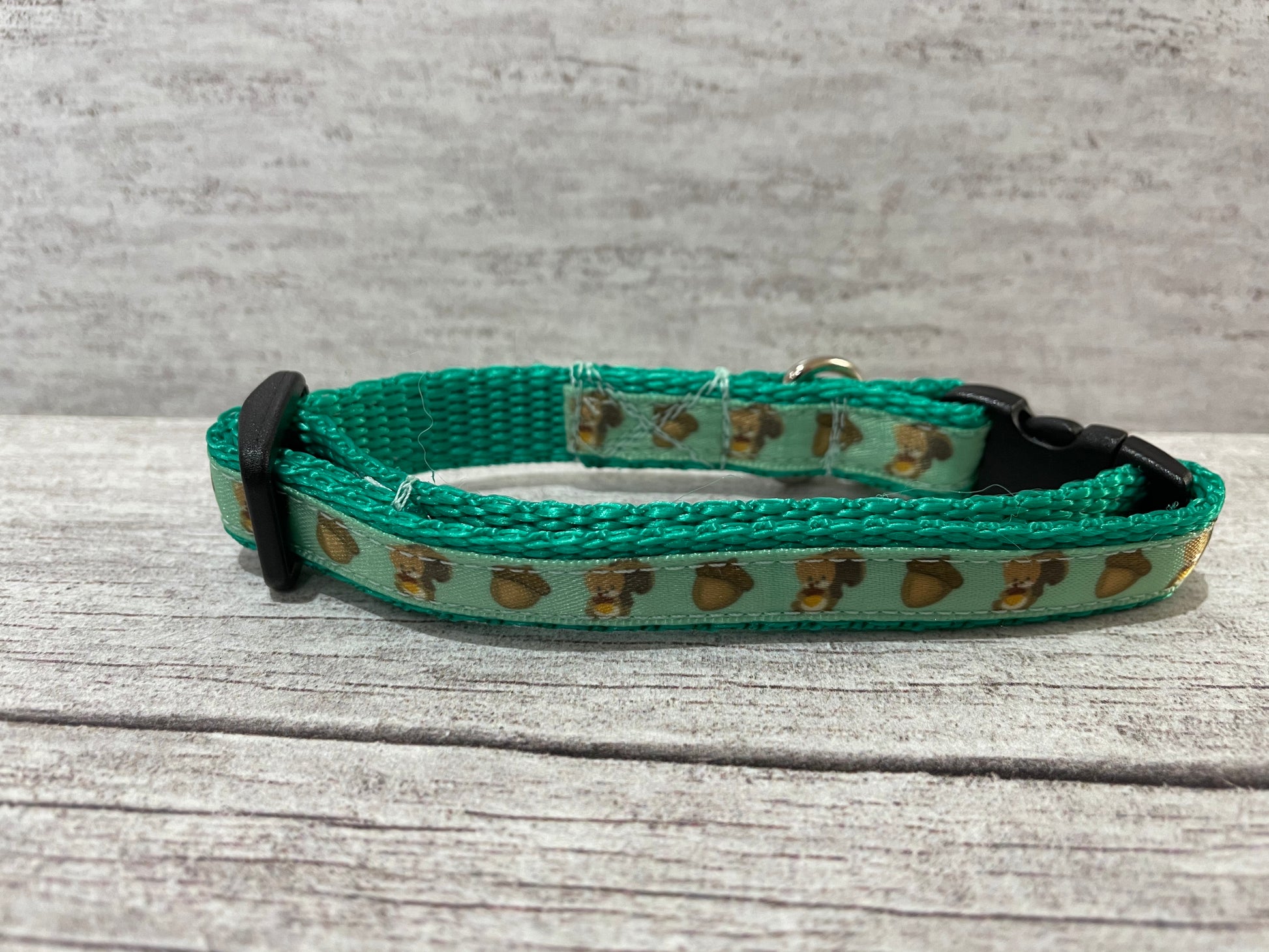 Squirrel Acorn Puppy/Small Dog Collar - View 3 | Dottie's Pet Boutique