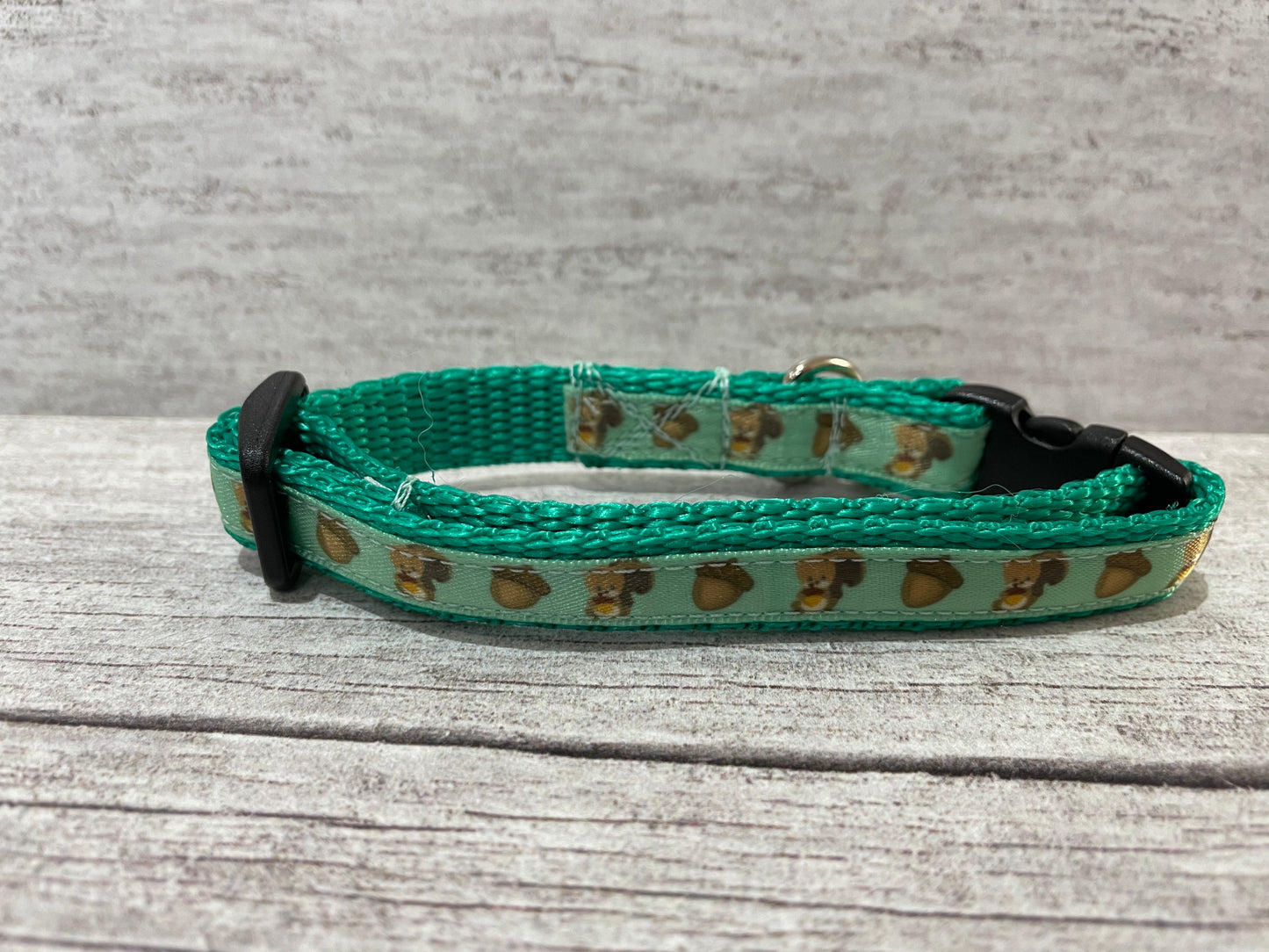 Squirrel Acorn Inspired Cat Collar - View 3 | Dottie's Pet Boutique