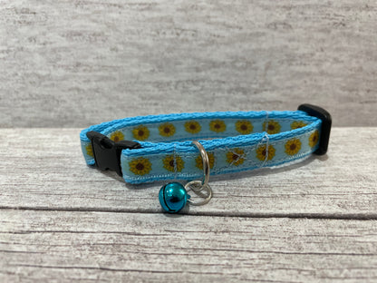 Sunflower Heads Cat Collar - View 4 | Dottie's Pet Boutique