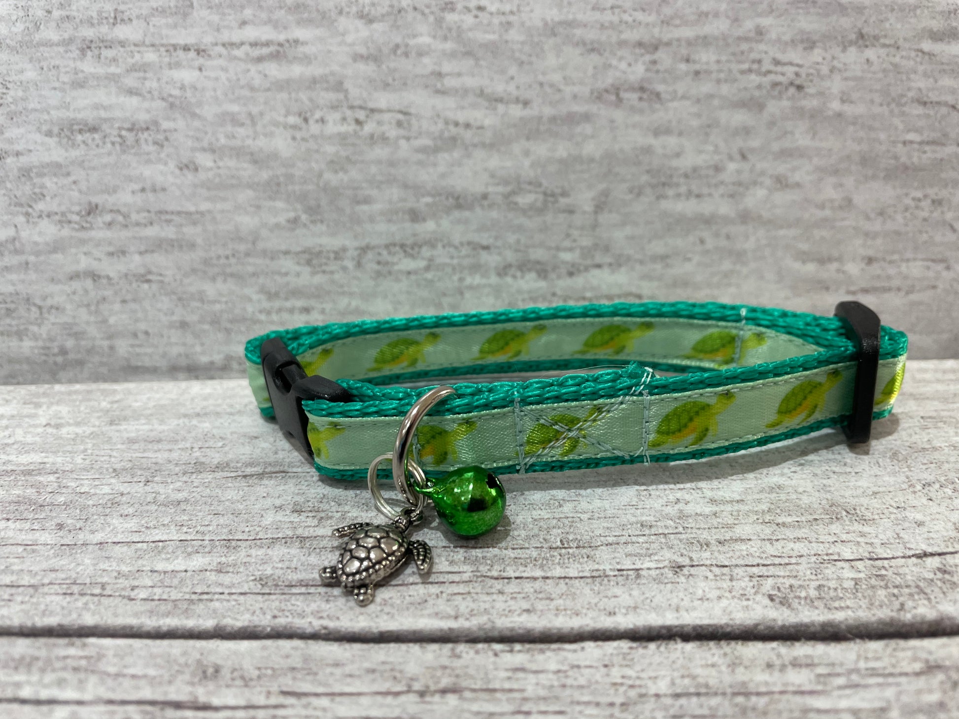 Turtle Inspired Cat Collar - View 2 | Dottie's Pet Boutique