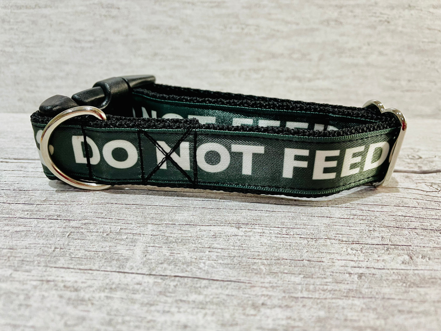 Do Not Feed Alert Dog Collar - View 3 | Dottie's Pet Boutique