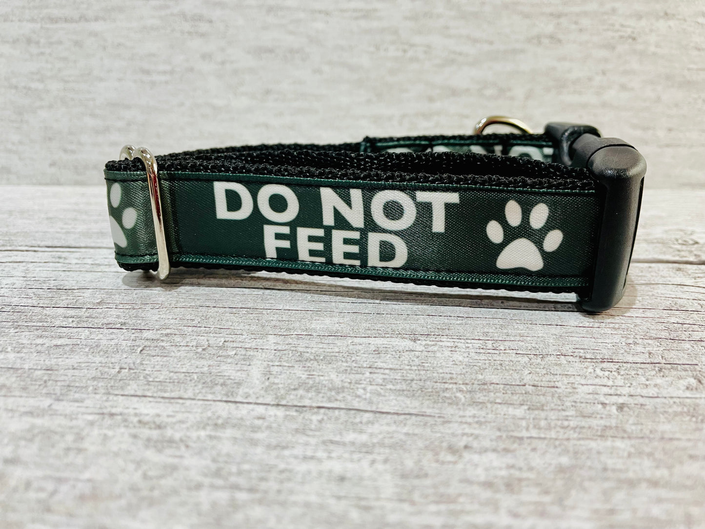 Do Not Feed Alert Dog Collar - View 4 | Dottie's Pet Boutique
