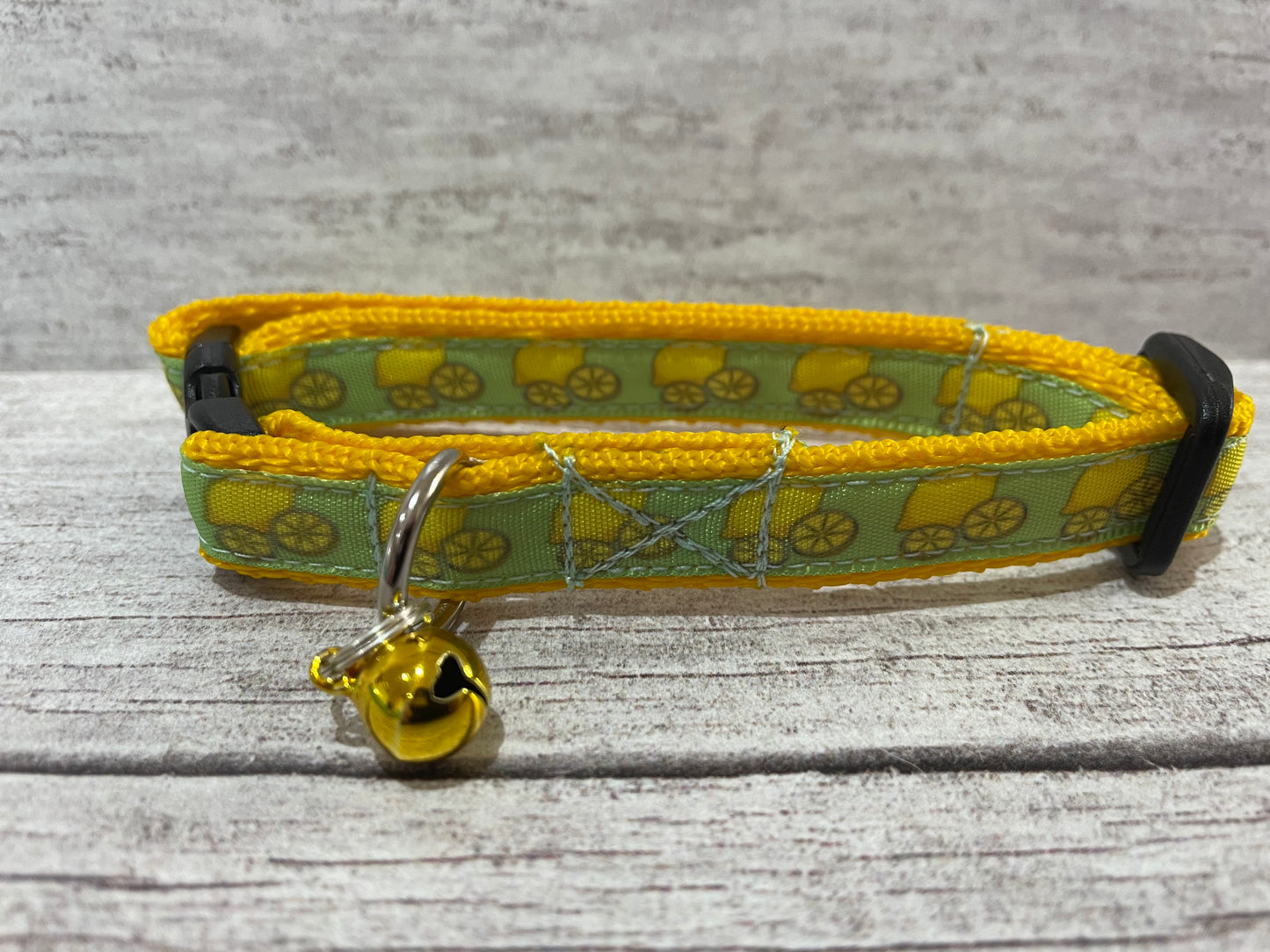 Lemons Inspired Cat Collar - Handmade in the UK | Dottie's Pet Boutique