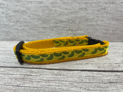 Pickle Inspired Cat Collar - View 3 | Dottie's Pet Boutique