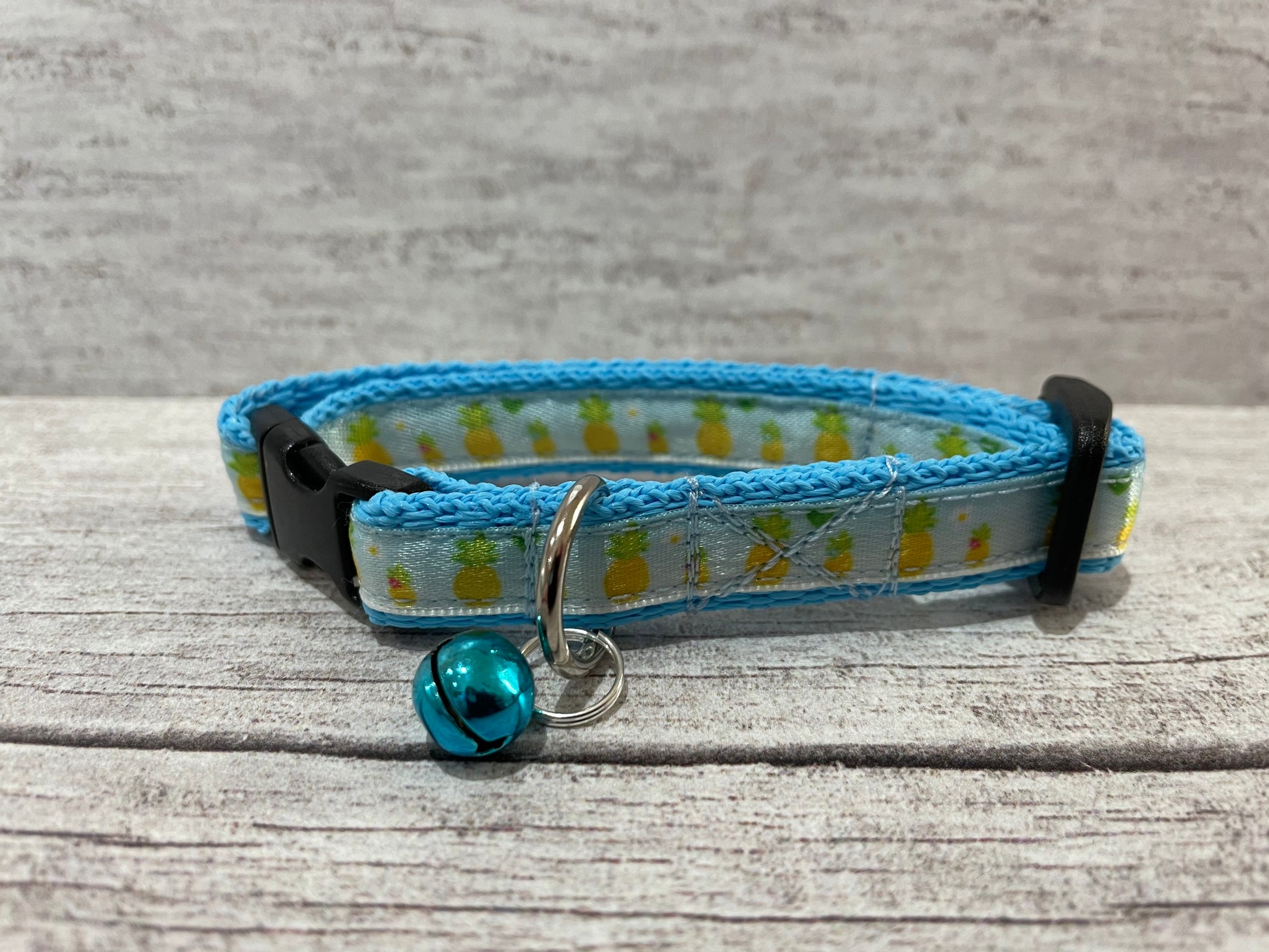 Pineapple Inspired Cat Collar - View 2 | Dottie's Pet Boutique