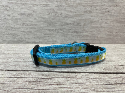 Pineapple Inspired Cat Collar - View 3 | Dottie's Pet Boutique