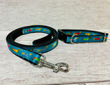 Teal Dachshund Jumper Ribbon Lead