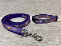 Purple Dachshund Jumper Ribbon Lead