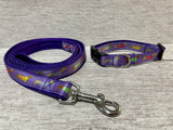 Purple Dachshund Jumper Ribbon Lead