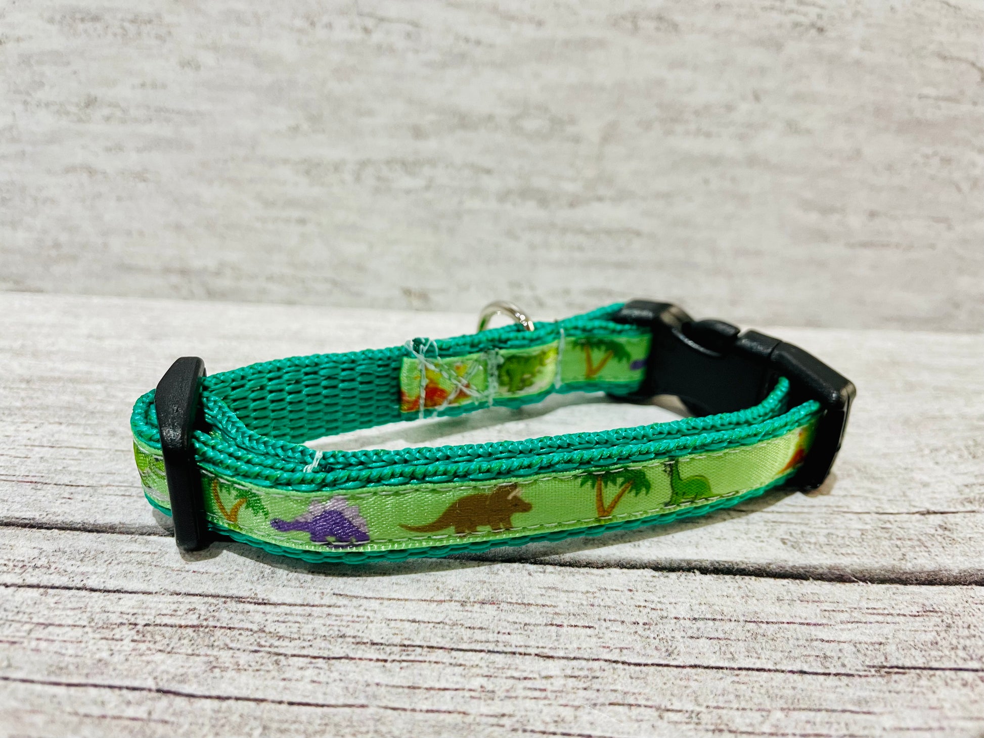 Dinosaurs Cat Collar - View 3 | Dottie's Pet Boutique