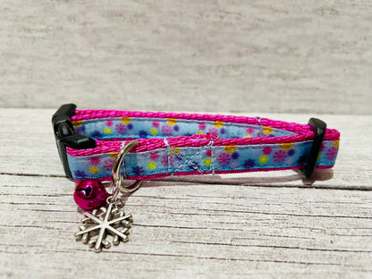 Snowflake Inspired Cat Collar - Handmade in the UK | Dottie's Pet Boutique