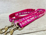 I am Blind Dog Dog Collar - Any Colour