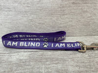 Police Lead I am Blind Ribbon Dog Lead/Leash