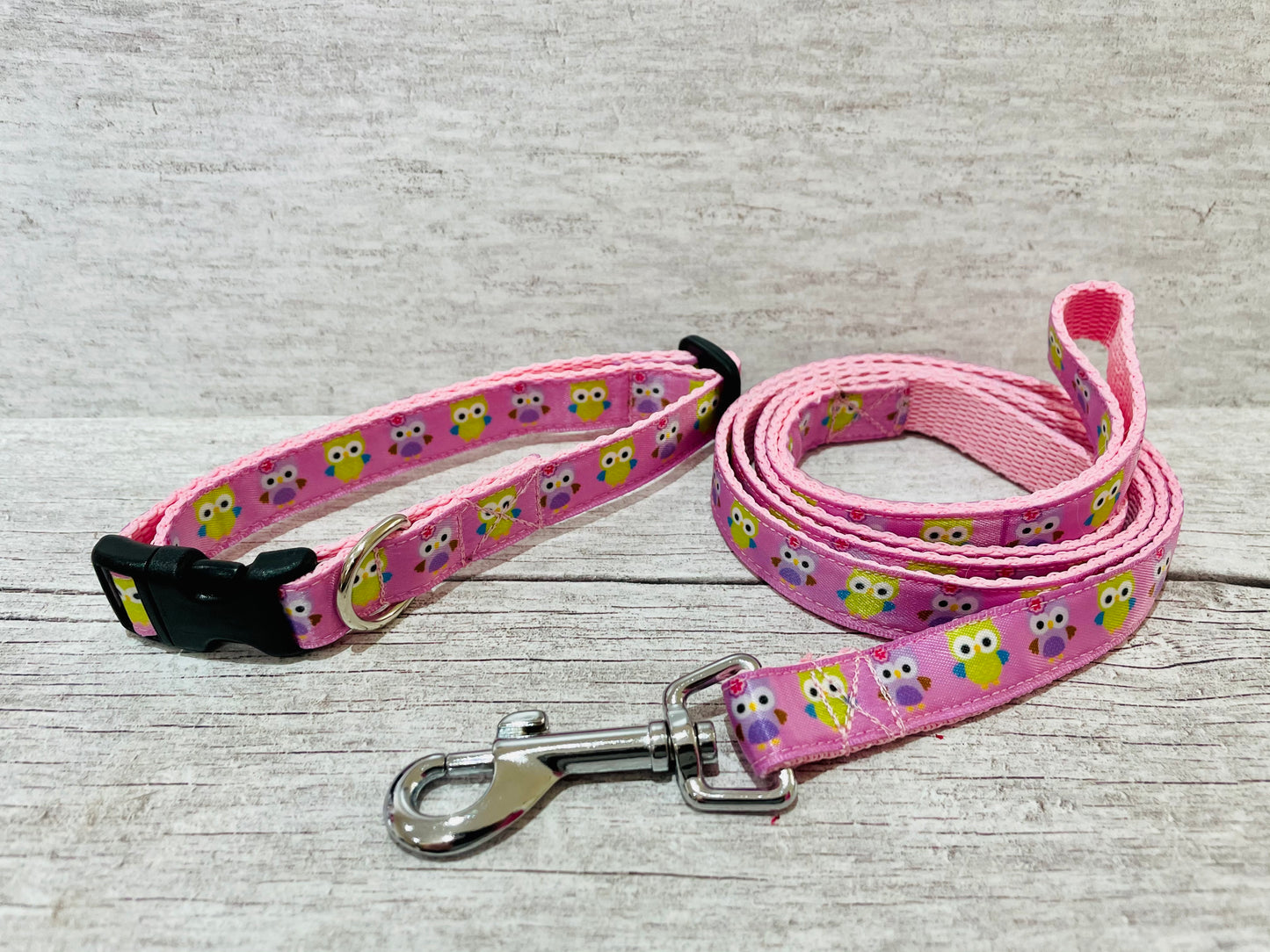 Pink Owl Dog Collar - View 4 | Dottie's Pet Boutique