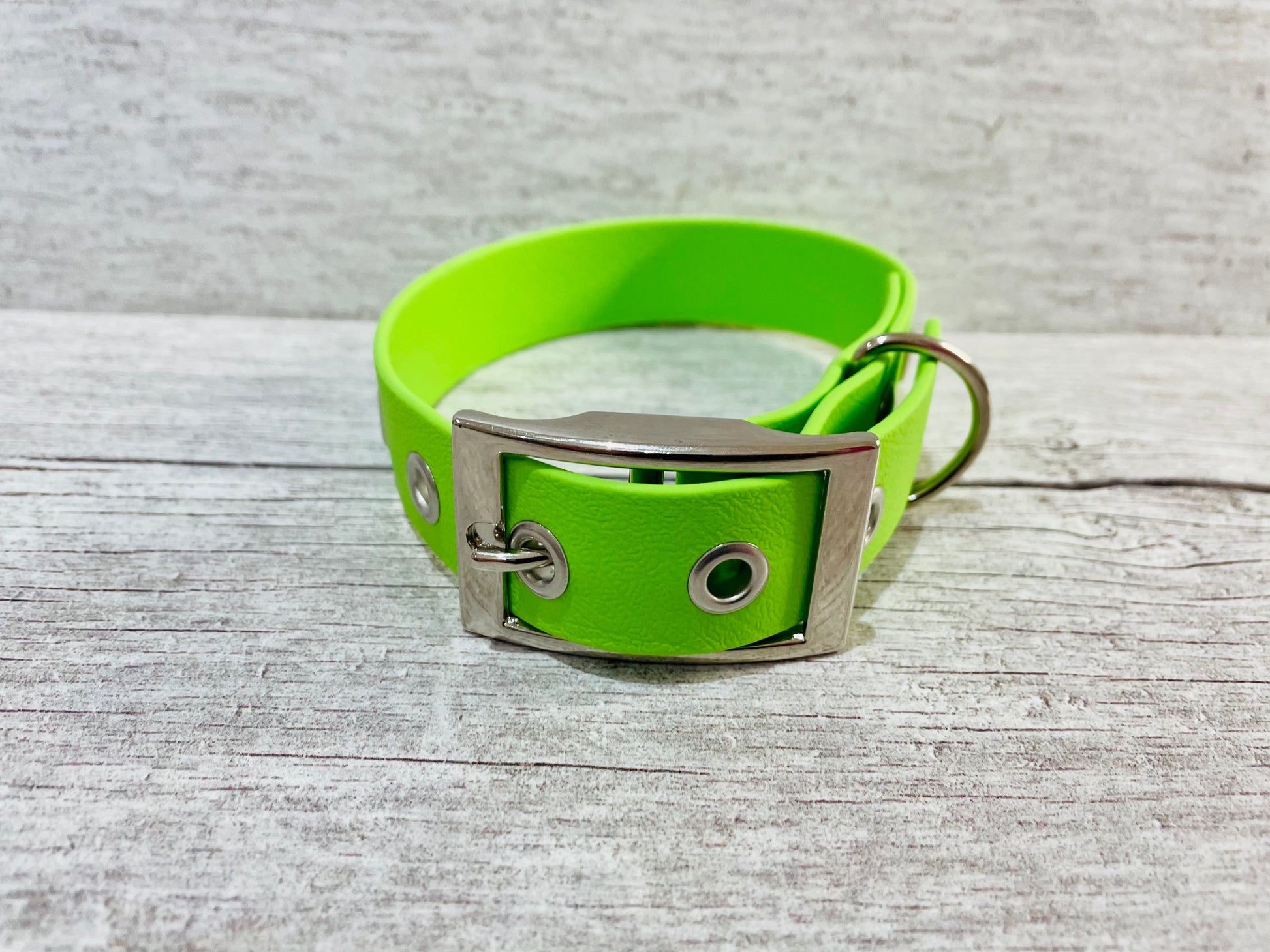 Pale Green Biothane Waterproof Dog Collar - Handmade in the UK | Dottie's Pet Boutique