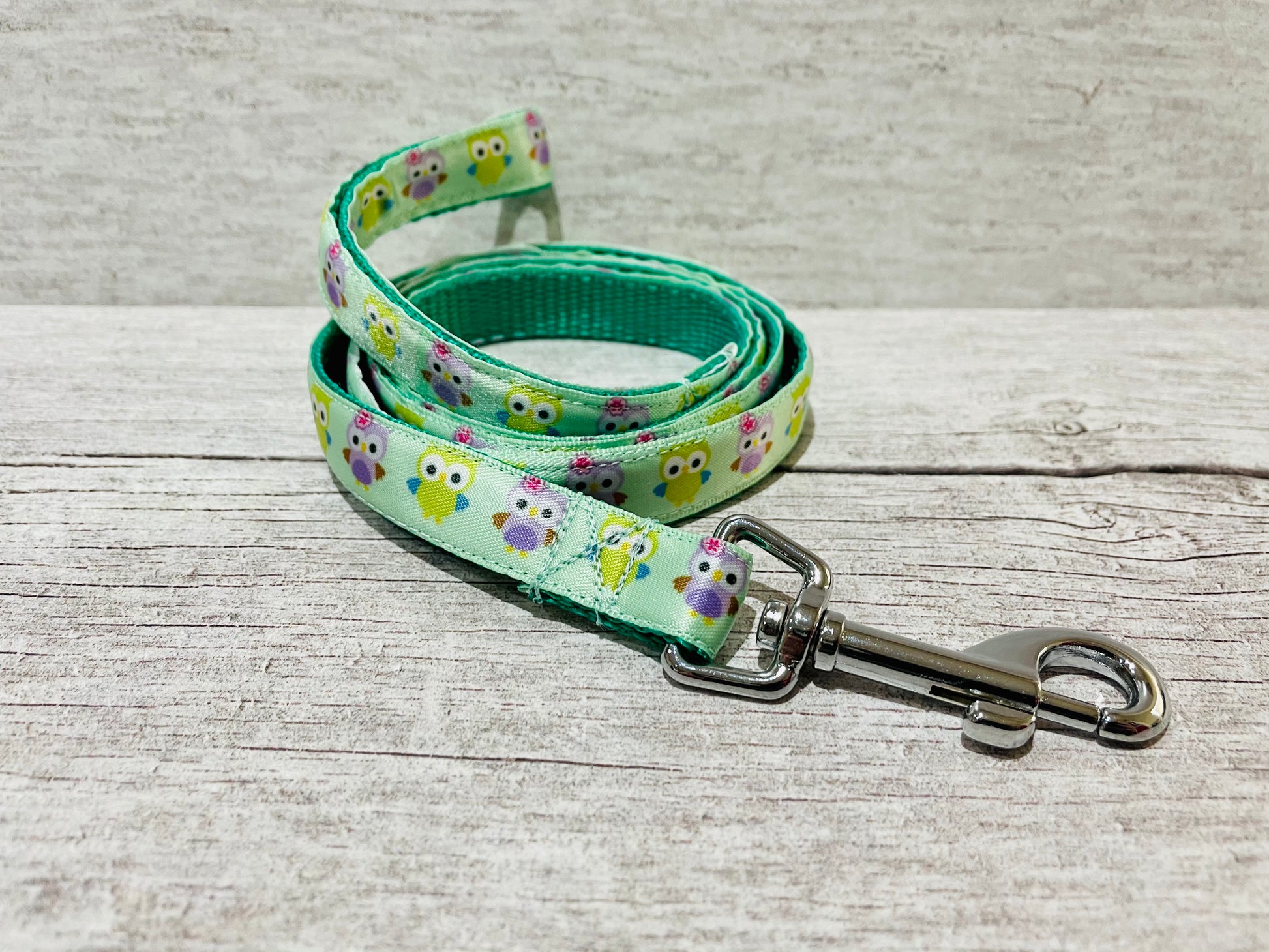 Green Owl Dog Collar - View 4 | Dottie's Pet Boutique