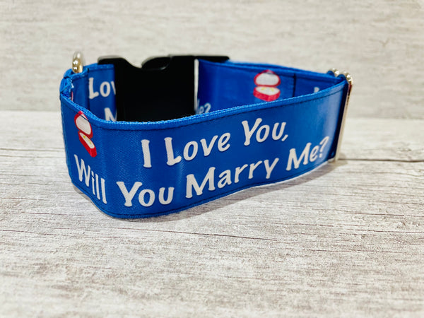 I love You Propose *Marriage* Valentines *Will You Marry Me Dog Collar