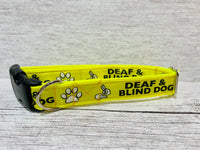 Deaf and Blind Dog Collar - Any Colour
