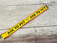 Anxious - Alert Short Extension Dog Lead / Leash - Any Colour