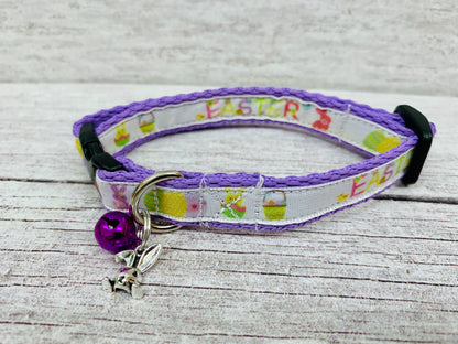 Easter Basket Bunnies Chicks Inspired Cat Collar - View 2 | Dottie's Pet Boutique