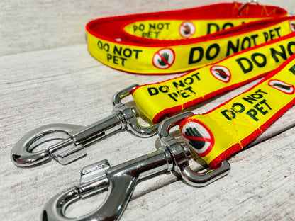 Do Not Pet with Stop Hand Alert Dog Lead - View 5 | Dottie's Pet Boutique