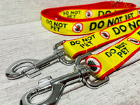 Do Not Pet with stop hand Dog Ribbon Lead/Leash