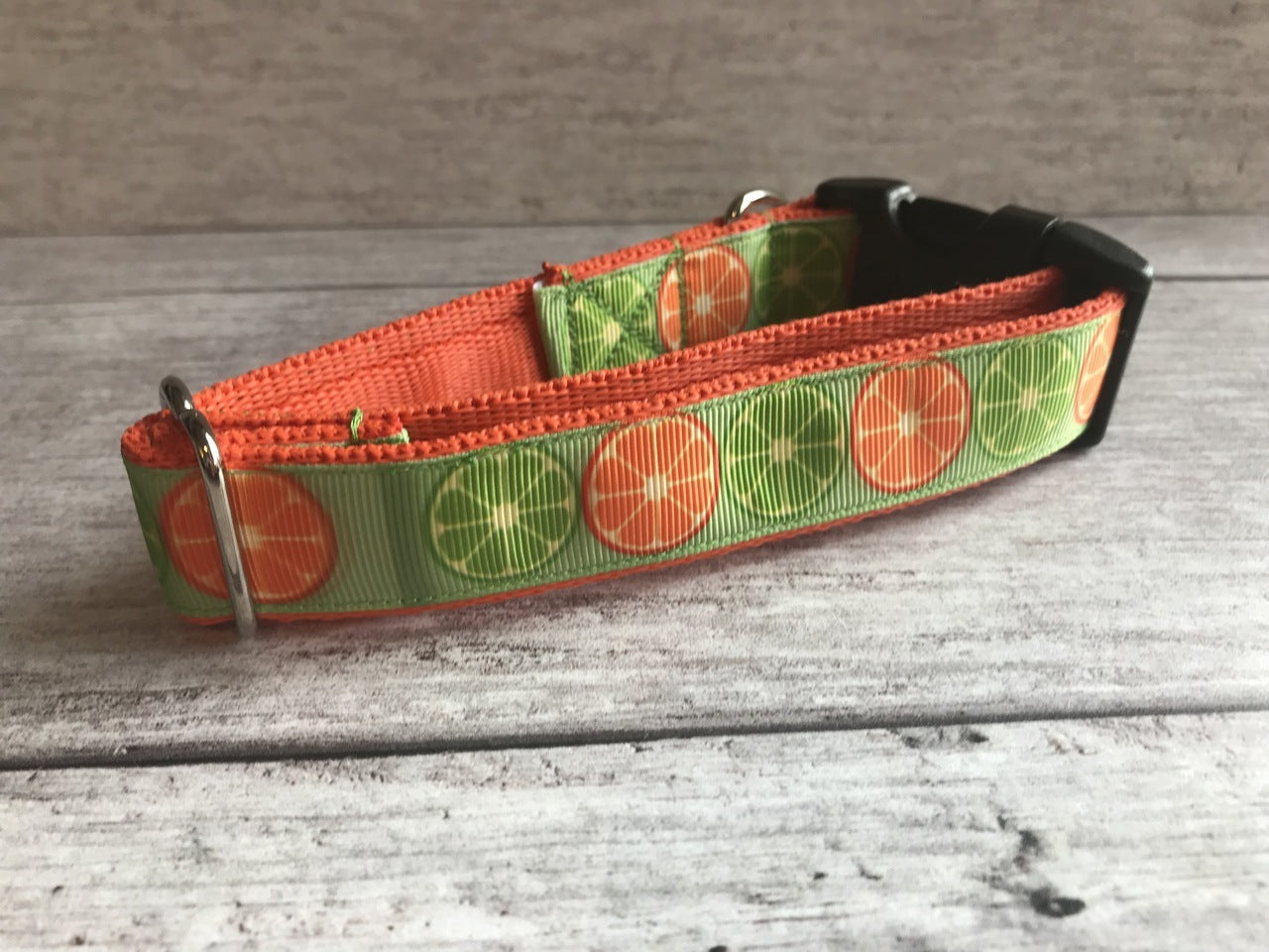 Lemon and Limes Dog Collar - View 2 | Dottie's Pet Boutique