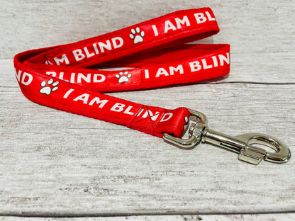 I am Blind Ribbon Dog Lead/Leash