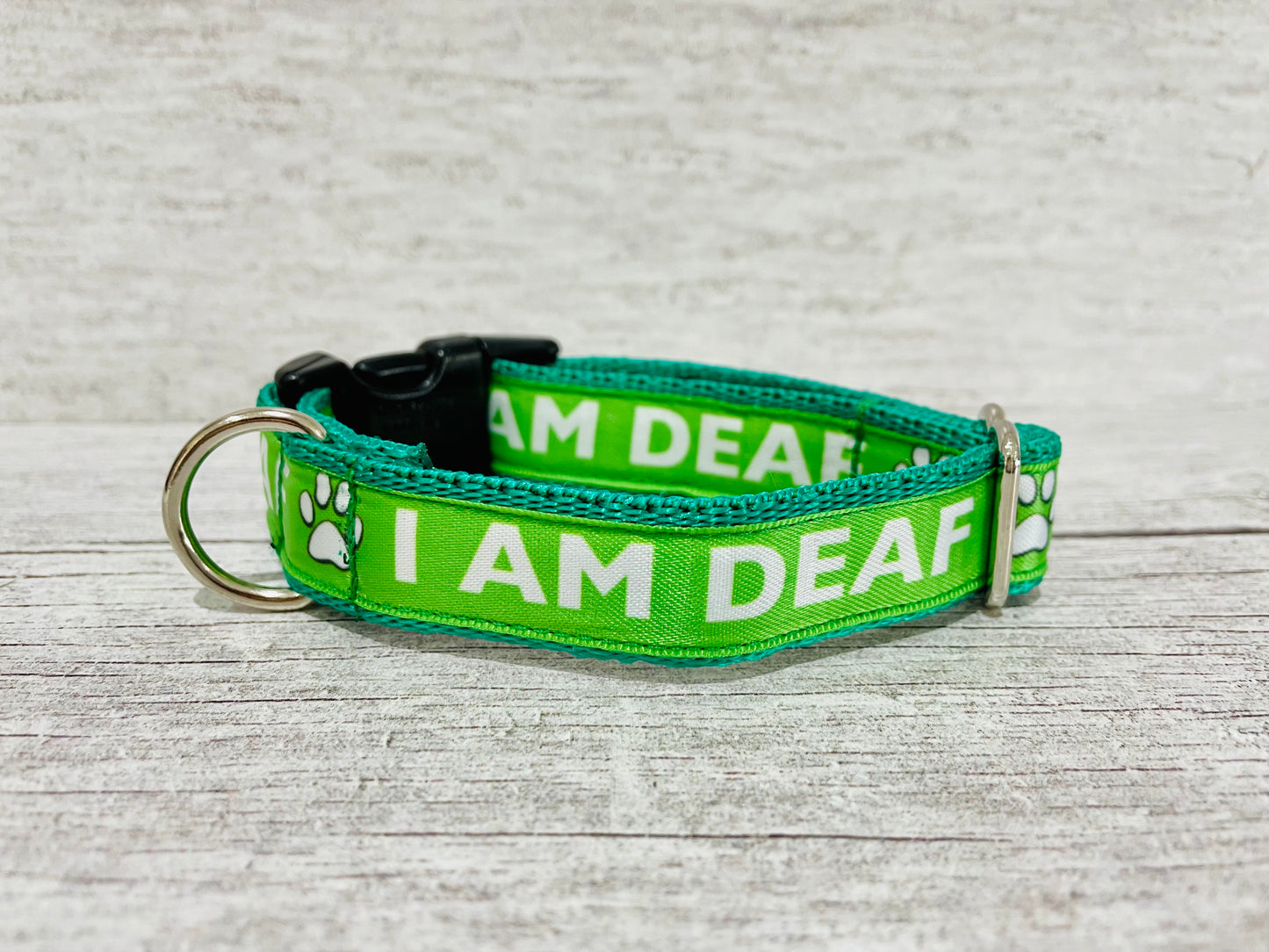 I am Deaf Alert Dog Collar - View 7 | Dottie's Pet Boutique