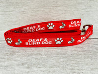 Deaf and Blind Ribbon Dog Lead/Leash
