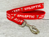 Epileptic Medical Dog Lead / Leash - Any Colour