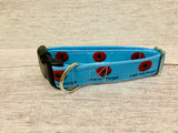 Blue Poppies Lest We Forget Dog Collar - Custom Dog Collars