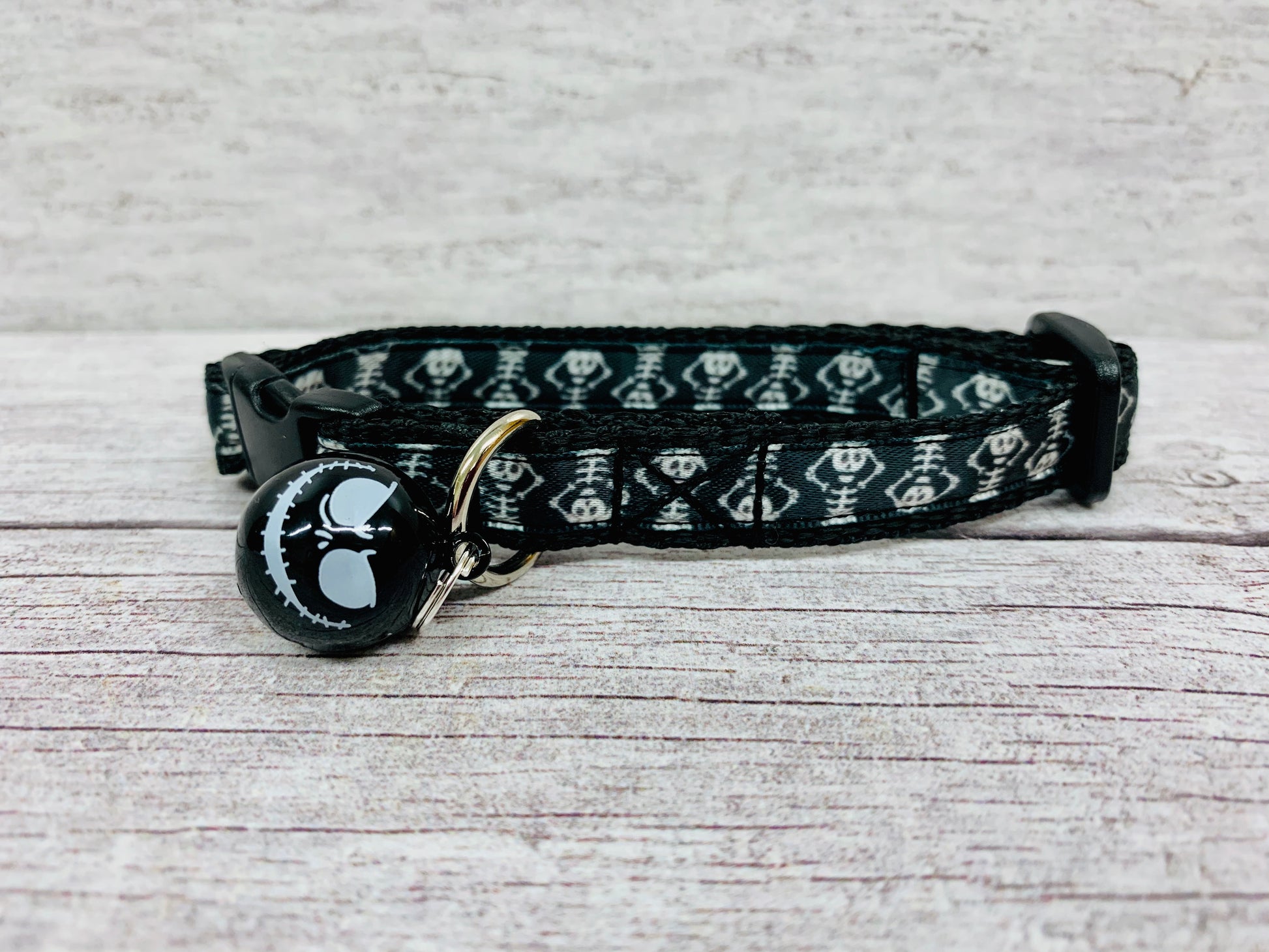 Halloween Skeleton Cat Collar - View 3 | Dottie's Pet Boutique