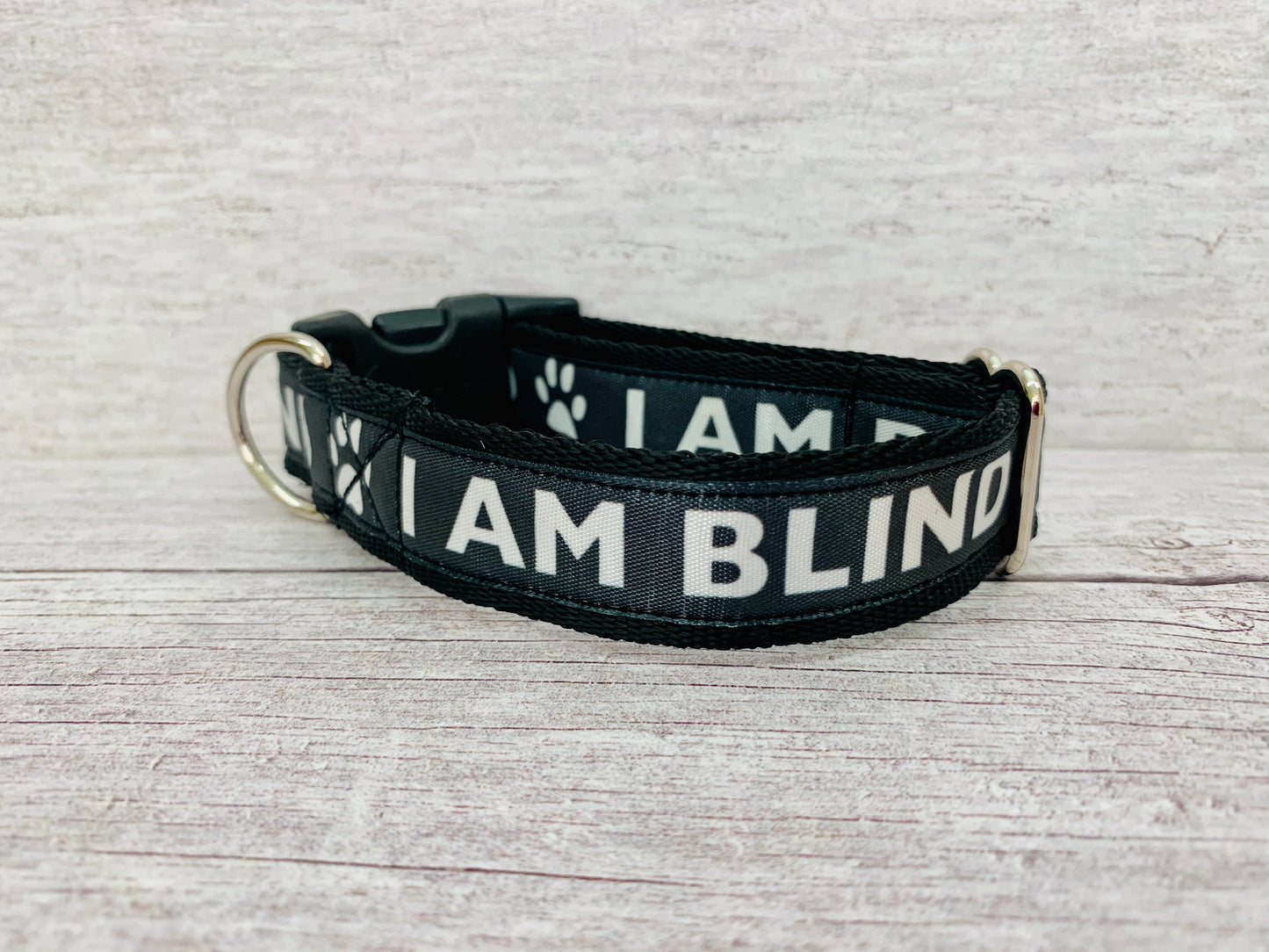 I am Blind Dog Alert Dog Collar - View 3 | Dottie's Pet Boutique