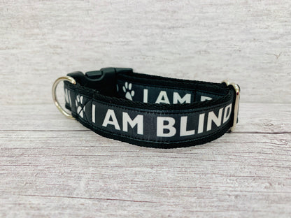 I am Blind Dog Alert Dog Collar - View 3 | Dottie's Pet Boutique