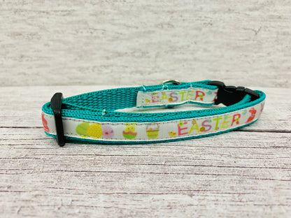 Easter Basket Bunnies Chicks Inspired Cat Collar - View 3 | Dottie's Pet Boutique